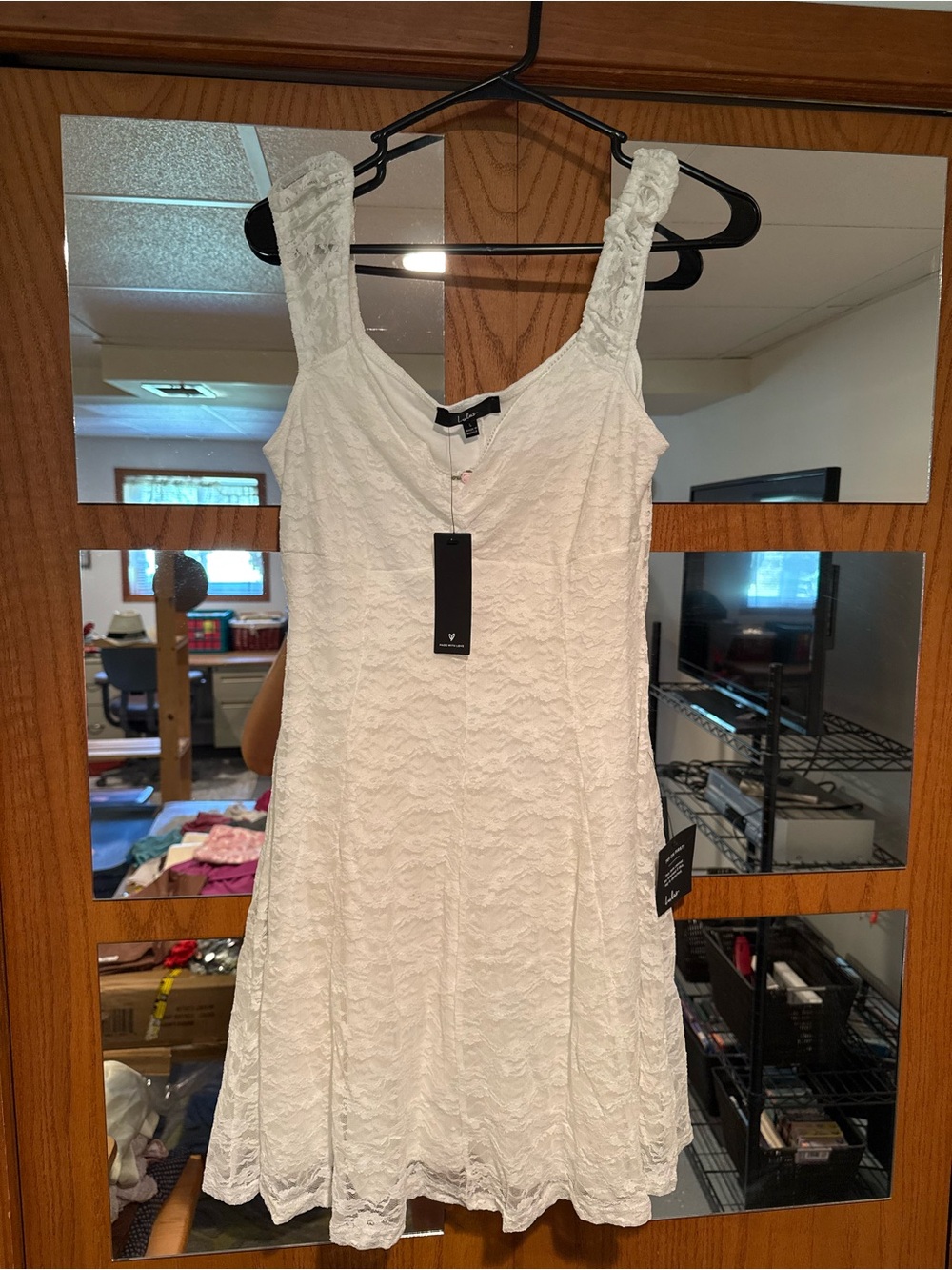 NWT Lulus Lace Sweetheart Mini Dress